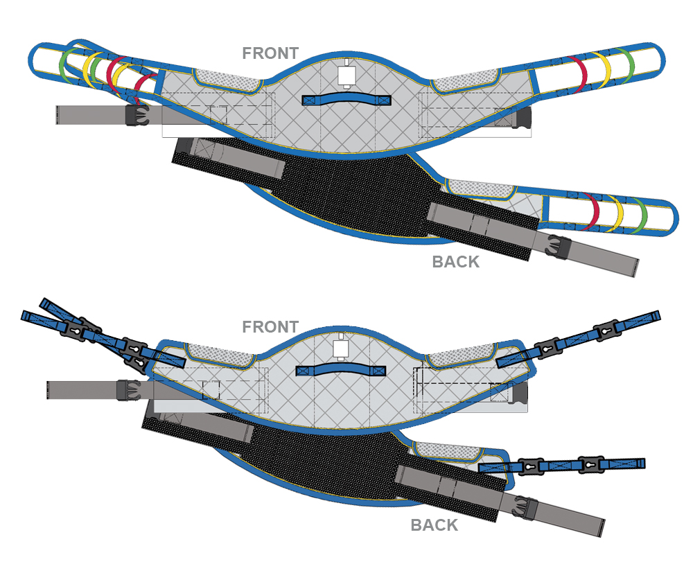 Standing patient lift sling